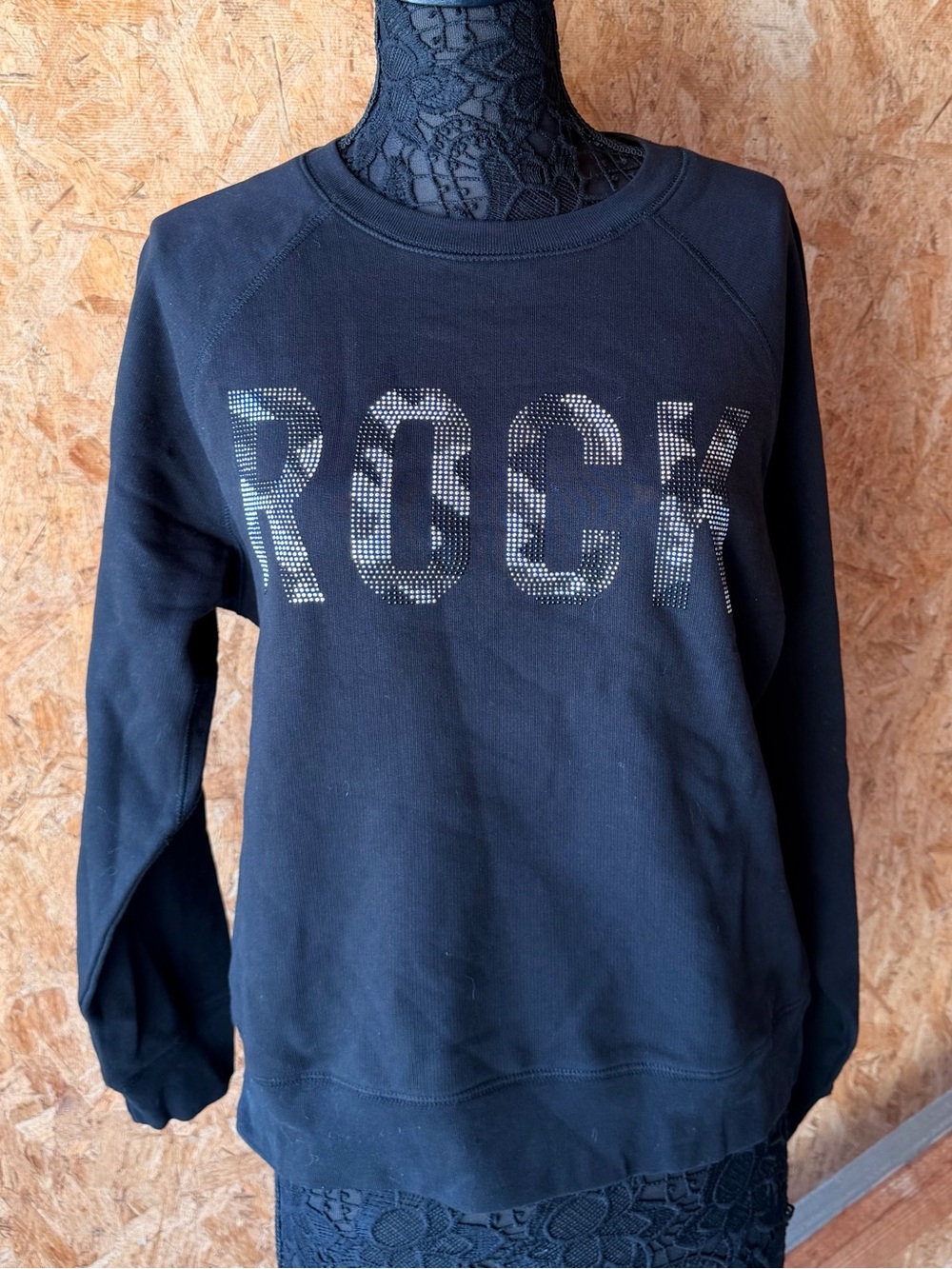 Zadig & Voltaire Black Rhinestone 'ROCK' Sweatshirt M